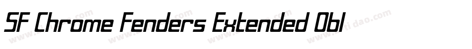 SF Chrome Fenders Extended Oblique字体转换